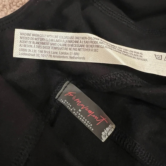 NWT new FREE PEOPLE sock it to me leggings medium black knit sweater bottom - Picture 12 of 17